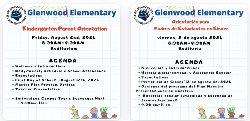 Kinder Orientation August 2nd 8:30am